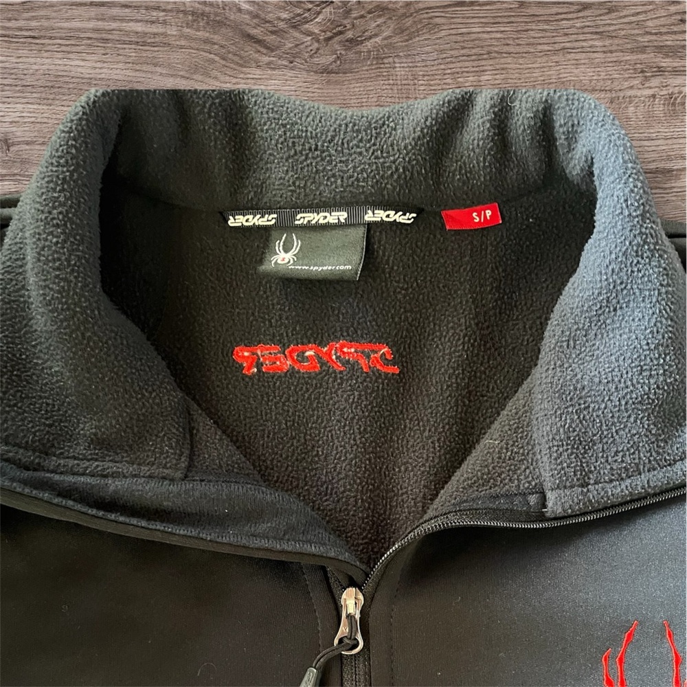 SPYDER Black Fleece Lined Pullover 1/4 Zip Mens Size S - Picture 6 of 7
